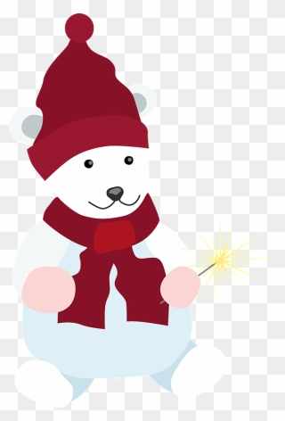 Christmas Bear Clipart - Illustration - Png Download