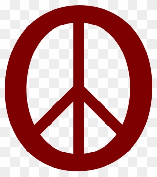 Maroon Peace Symbol 11 Dweeb Peacesymbol - London Underground Clipart