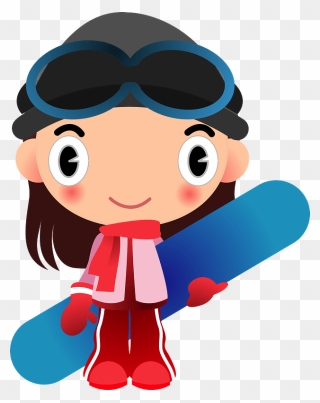 Snowboard Girl Clipart - 2nd Grade January Journal Prompts - Png Download