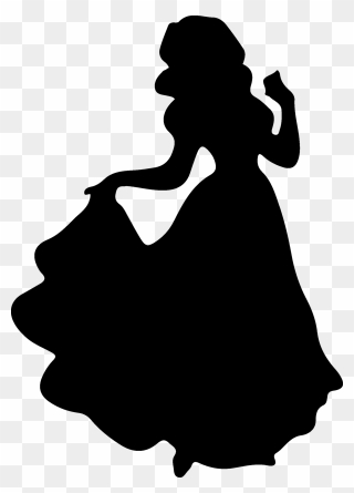 Princess Aurora Belle Cinderella Tiana Disney Princess - Disney Snow White Silhouette Clipart