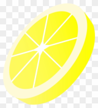 Round Yellow Lemon Slice Free Clip Art - Clipart Circle Objects - Png Download