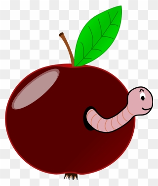 Worm In Apple Clipart - Apple Gif Transparent Background - Png Download