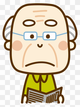 Old Grumpy Man Cartoon Clipart