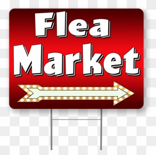 Flea Market Inch Sign With Display Options Clipart