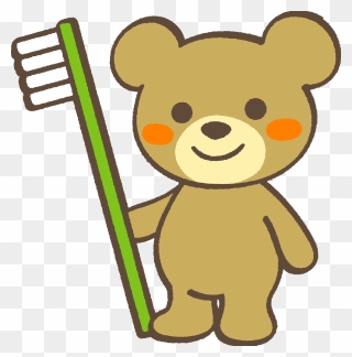 Bear Animal Toothbrush Clipart - 歯ブラシ の イラスト - Png Download
