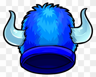 Club Penguin Blue Viking Helmet - Viking Helmet Blue Png Clipart