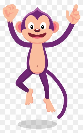 Download Jump - Monkey Jumping Clip Art - Png Download