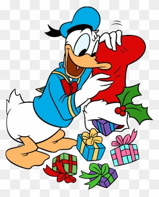 #cartoon #disney #donaldduck #paperino #calzadellabefana - Clipart Donald Duck Christmas - Png Download
