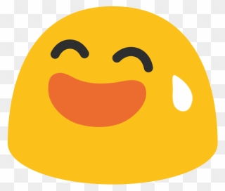 Yellow Laughing Emoji - Android Emoji Png Clipart