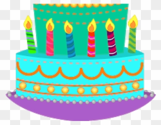 Birthday Cake Clipart Candle - Transparent Background Birthday Cake Clipart - Png Download