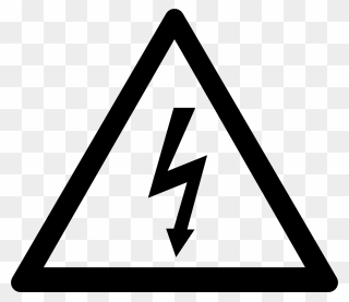 High Voltage Sign Black And White Clipart