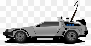 Delorean Car Time Machine Back To - Back To The Future Car Animated Clipart