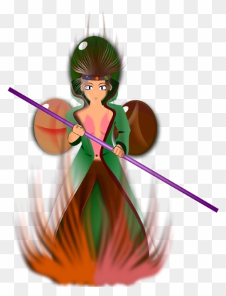 Girl On Fire - Clip Art - Png Download