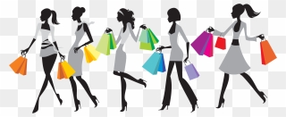 Shopping Woman Fashion Bag - Transparent Shopping Girl Logo Clipart