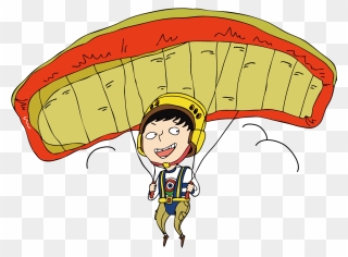 Transparent Parachuting Clipart - Paracaidismo Dibujo - Png Download