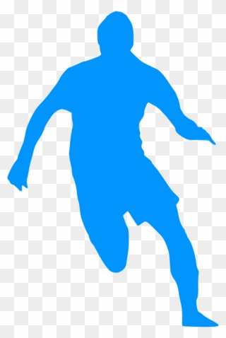 Blue Football Player Image Clipart