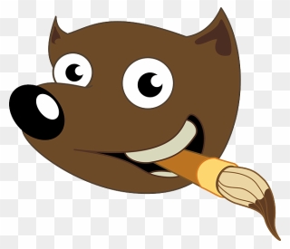 Fox, Dog, Gimp, Mascot, Brush, Animal, Logo - Gambar Kartun Hewan Logo Clipart