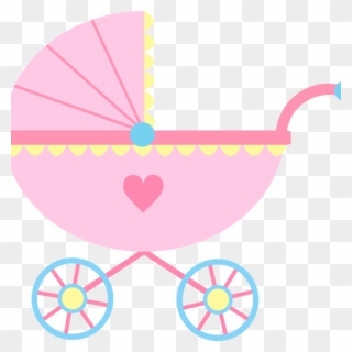 Carriage Clipart Clip Art - Transparent Background Pink Baby Stroller Clipart - Png Download