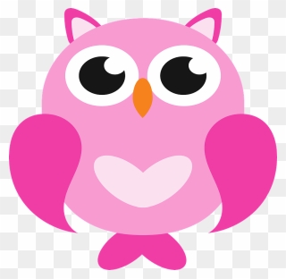 Pink Owl Clipart - Burung Hantu Kartun Lucu - Png Download
