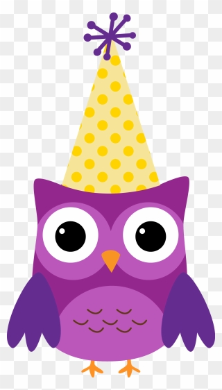 Owl Clipart Cupcake, Picture - Birthday Owl Clip Art - Png Download