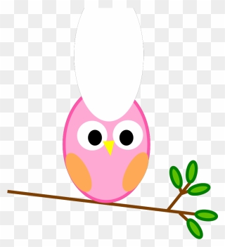 Light Pink Owl Svg Clip Arts - Spring Owl Clip Art - Png Download