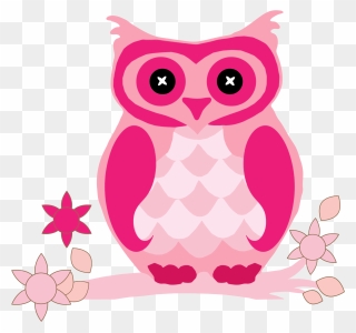 Pink Owl Svg Clip Arts - Chouette Image Dessins Haute Definition - Png Download
