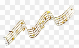 Sheet Music Clipart Music Bar - Golden Transparent Music Notes - Png Download