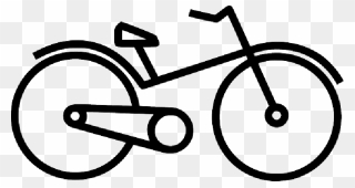 Two, Outline, Symbol, Drawing, Cartoon, Cycle, Bike - Bicycle Clip Art - Png Download