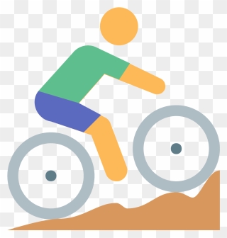 Cycling Mountain Bike Icon - Cycling Icon Colour Clipart