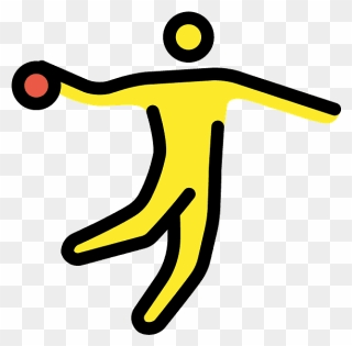 Man Playing Handball Emoji Clipart - Clip Art - Png Download