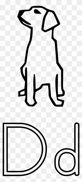 Letter D For Dog Coloring Page Clipart