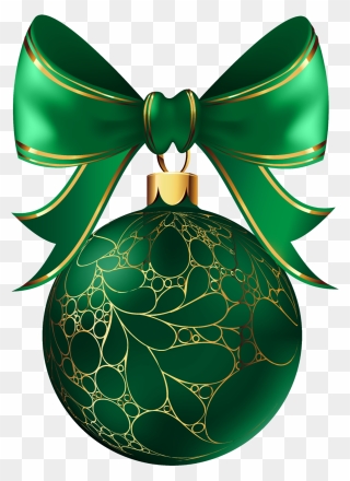 #green #christmas #holiday #balls #ornament - Christmas Balls On Ribbon Clipart