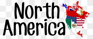 North America Map Flag Clipart