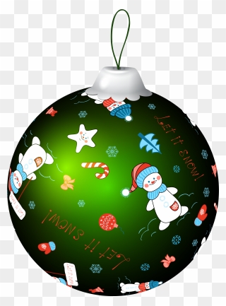Green Christmas Ornaments Clipart Vector Transparent - Png Christmas Trees Balls