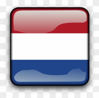 Netherlands Vector Flag Button - Transparent Background Flag Logos Clipart