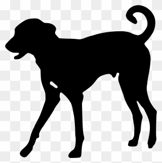 Greyhound Beagle Dobermann Clip Art - Silhouette Dog Clipart Transparent Background - Png Download