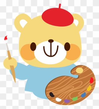 Bear Painter Clipart - Painting - Png Download