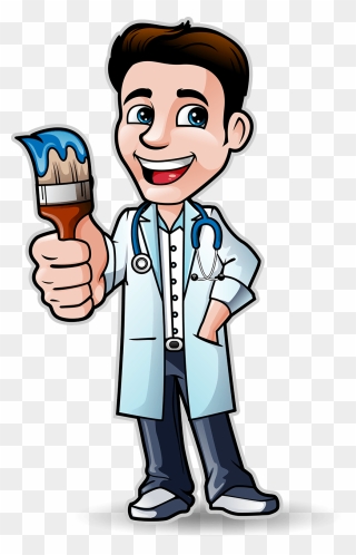 Dr Paint Mascot - Dr Paint Clipart