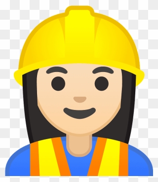 Woman Construction Worker Emoji Clipart - Work Emoji Png Transparent Png
