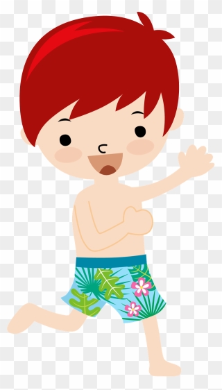 Surfing Clipart Kids Beach Party - Kids At The Beach Transparent Cartoon - Png Download