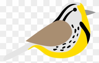 Bird Clipart - Western Meadowlark Clipart - Png Download