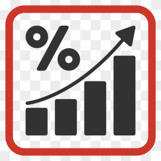 Percent Difference Calculator And - Sales Growth Icon Clipart