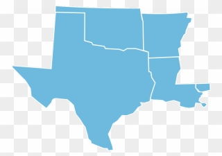 Texas And Oklahoma Outline Clipart