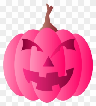 Pumkin Vector Pink Pumpkin - Halloween Pumpkin Clipart Pink - Png Download