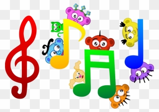 Colorful Music Note Clipart - Png Download
