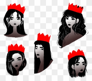 Red Velvet Peek A Boo Crown Clipart