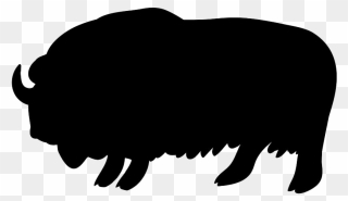 Bison Silhouette Png Free Download - Muskox Clipart