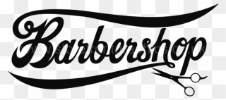 Barbershop Window Sticker Bar - Calligraphy Clipart