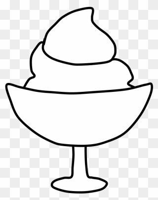 Sorbet, Black And White - Icing Clipart