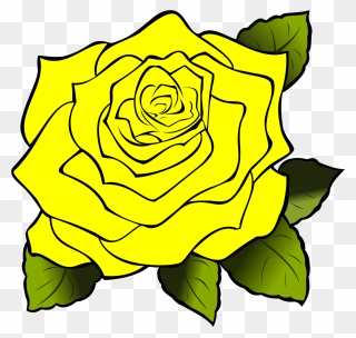 Yellow Rose Clipart - Png Download